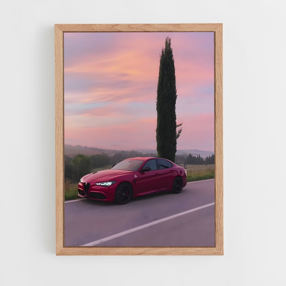 Poster Émotion Rouge – affiche Alfa Romeo (vue 4)